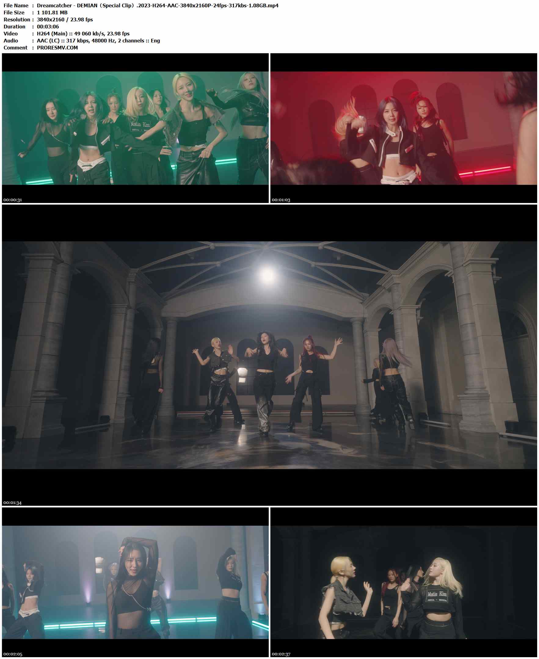 Dreamcatcher - DEMIAN（Special Clip）.2023-H264-AAC-3840x2160P-24fps-317kbs-1.08GB官方MV_高清MV